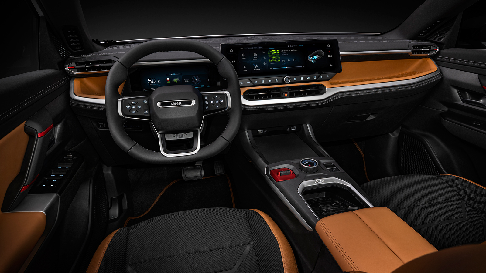 Το εσωτερικό του νέου Jeep Compass 4xe είναι σχεδιασμένο για off-road 